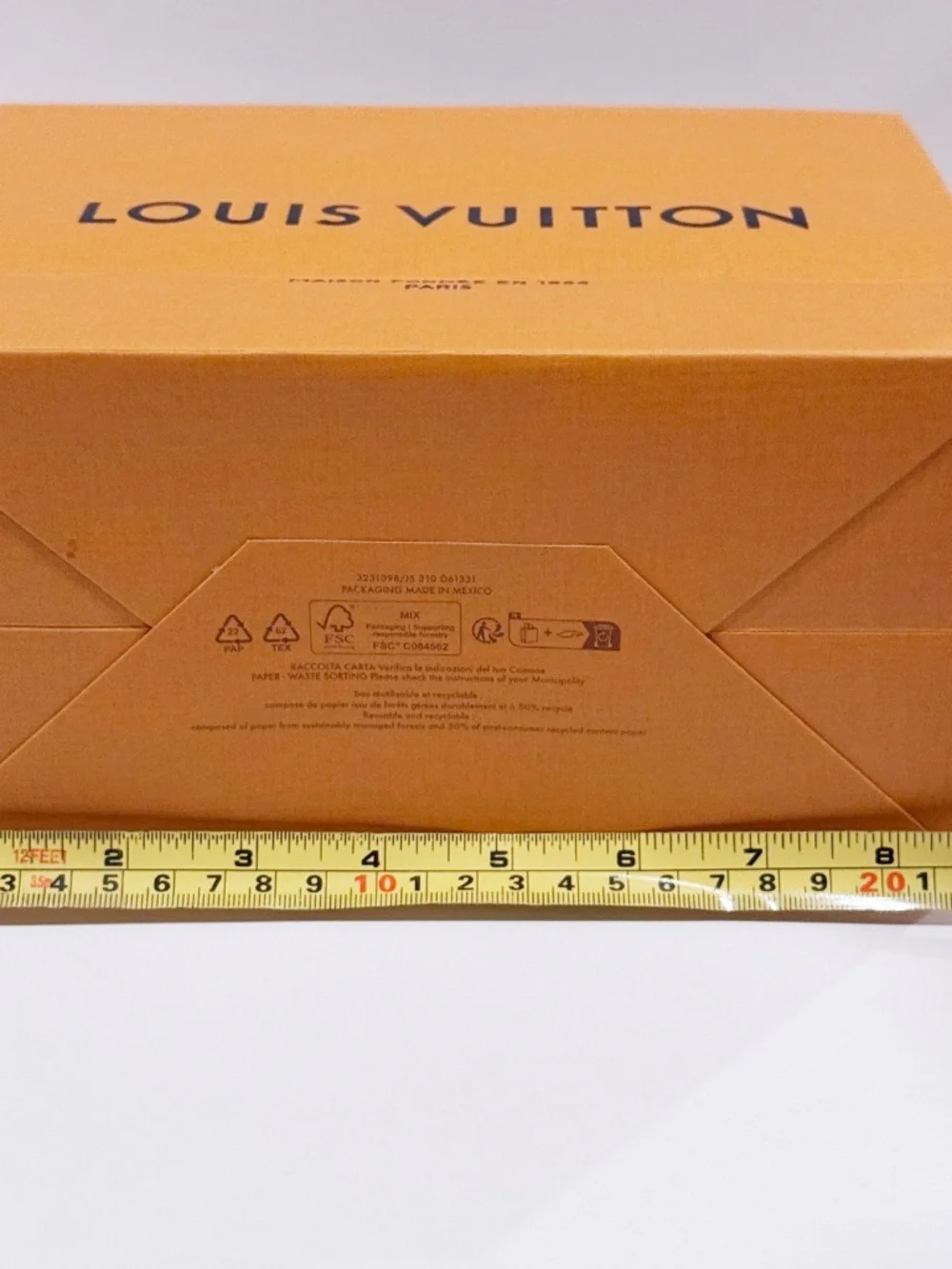 Louis Vuitton Orange Gift Bag + Small Drawer Box Ribbon Envelope Empty Set